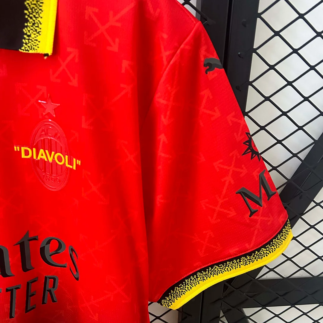 2024/2025 AC Milan Fourth Away Red Soccer Jersey 1:1 Thai Quality - Image 7