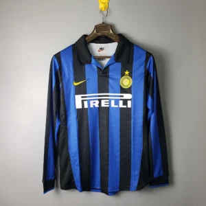1998/1999 Retro Long Sleeve Internazionale Milan Home Football Jersey 1:1 Thai Quality