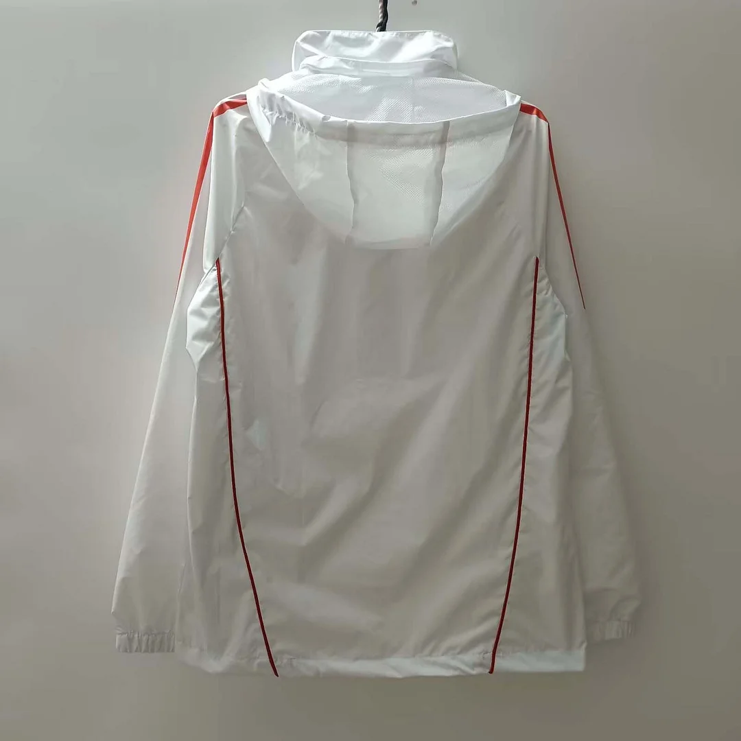 2024/2025 Roma Windbreaker White Soccer Jersey 1:1 Thai Quality - Image 2