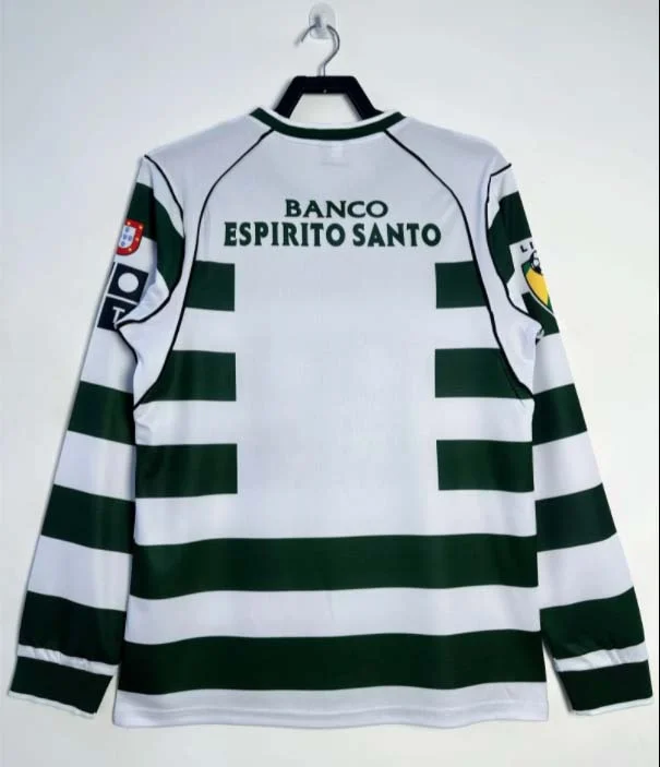 2001/2003 Retro Long Sleeve Sporting Lisbon Home Football Shirt 1:1 Thai Quality - Image 2