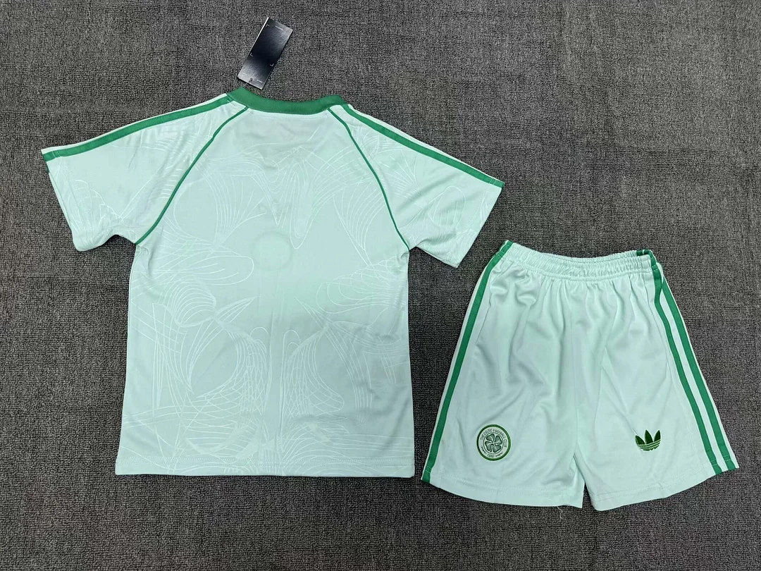 2025/2026 Celtic Special Edition Light green Football Shirt 1:1 Thai Quality Kids Size - Image 2