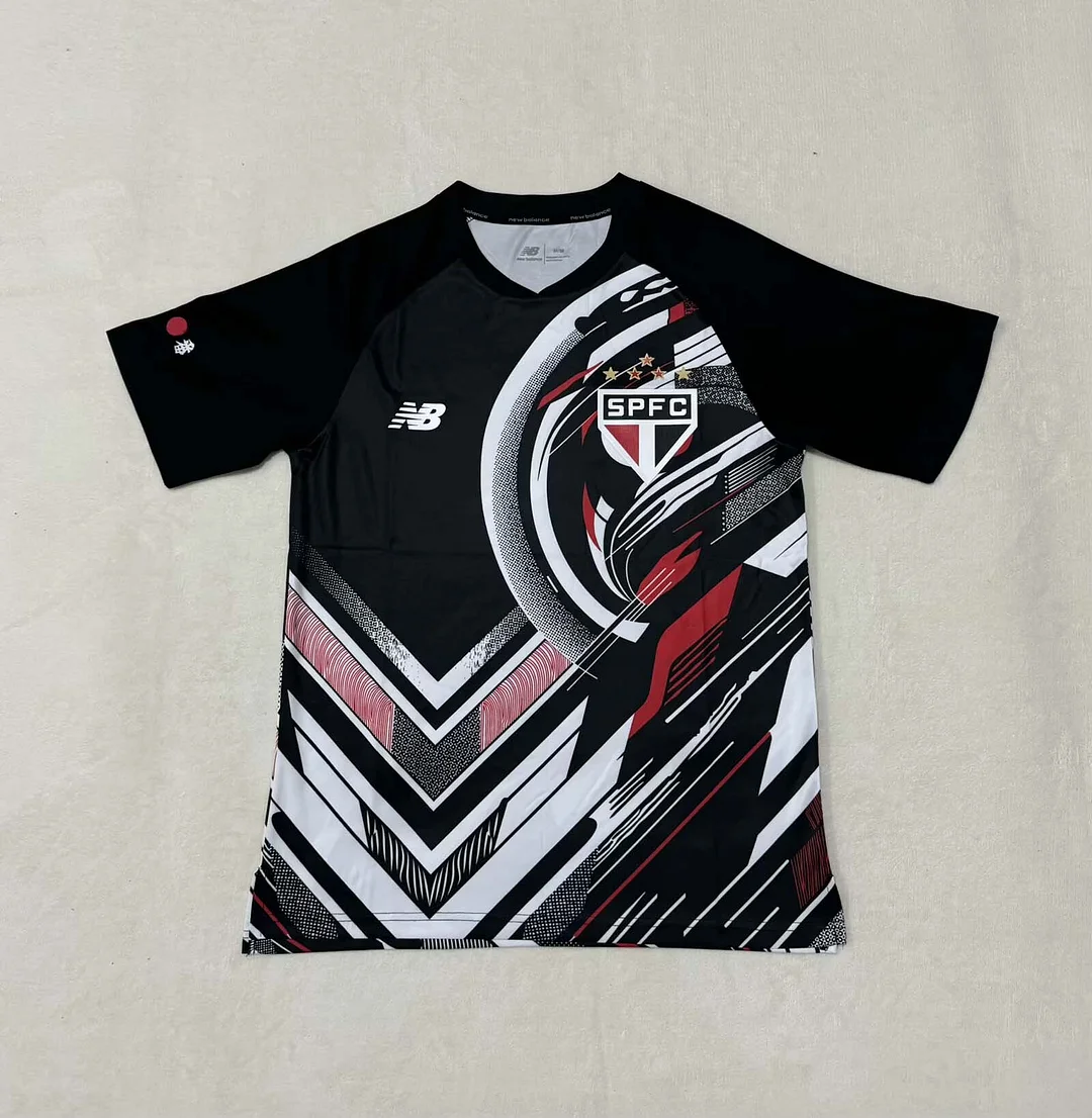2025/2026 S?o Paulo Goalkeeper Black and white Jersey 1:1 Thai Quality