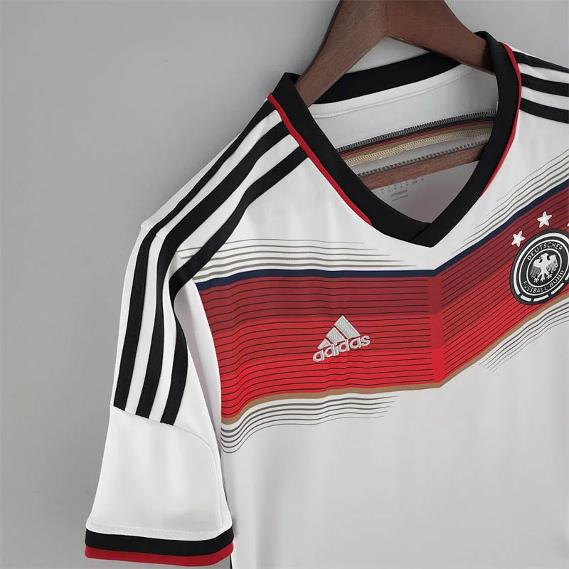 2014 Retro Germany Home Soccer Jersey - Image 7