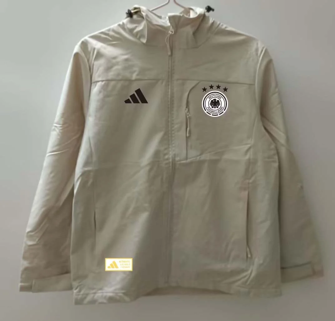 2025 Germany Windbreaker White Soccer Jersey