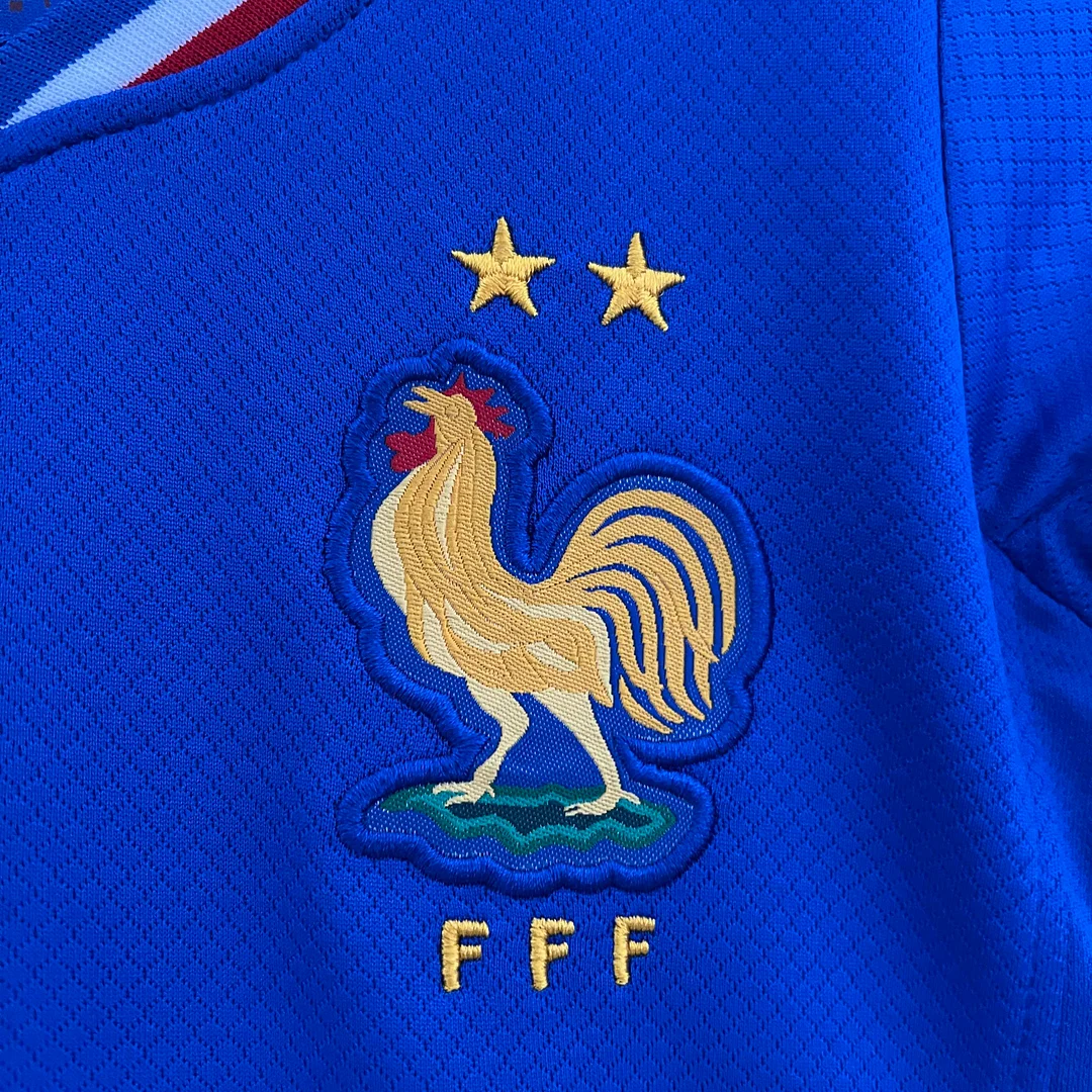2024 France Home Football Shirt 1:1 Thai Quality Kids Size - Image 6