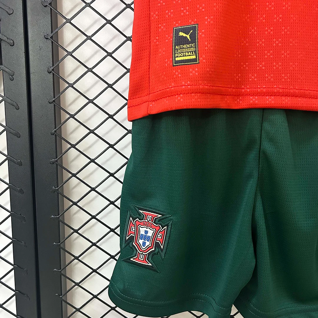 2025 Portugal Home Football Shirt 1:1 Thai Quality Kids Size - Image 7