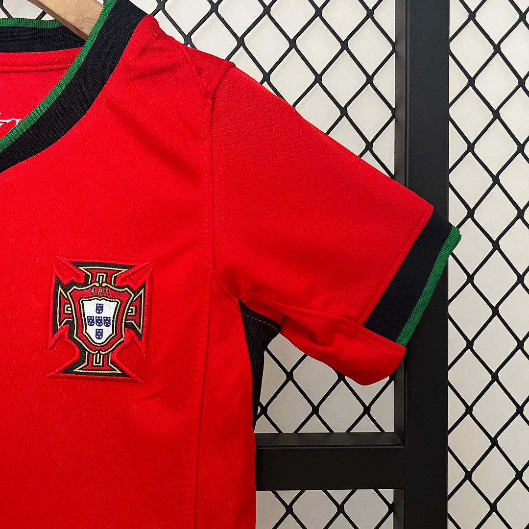 2024 Portugal Home Football Shirt 1:1 Thai Quality Kids Size - Image 7