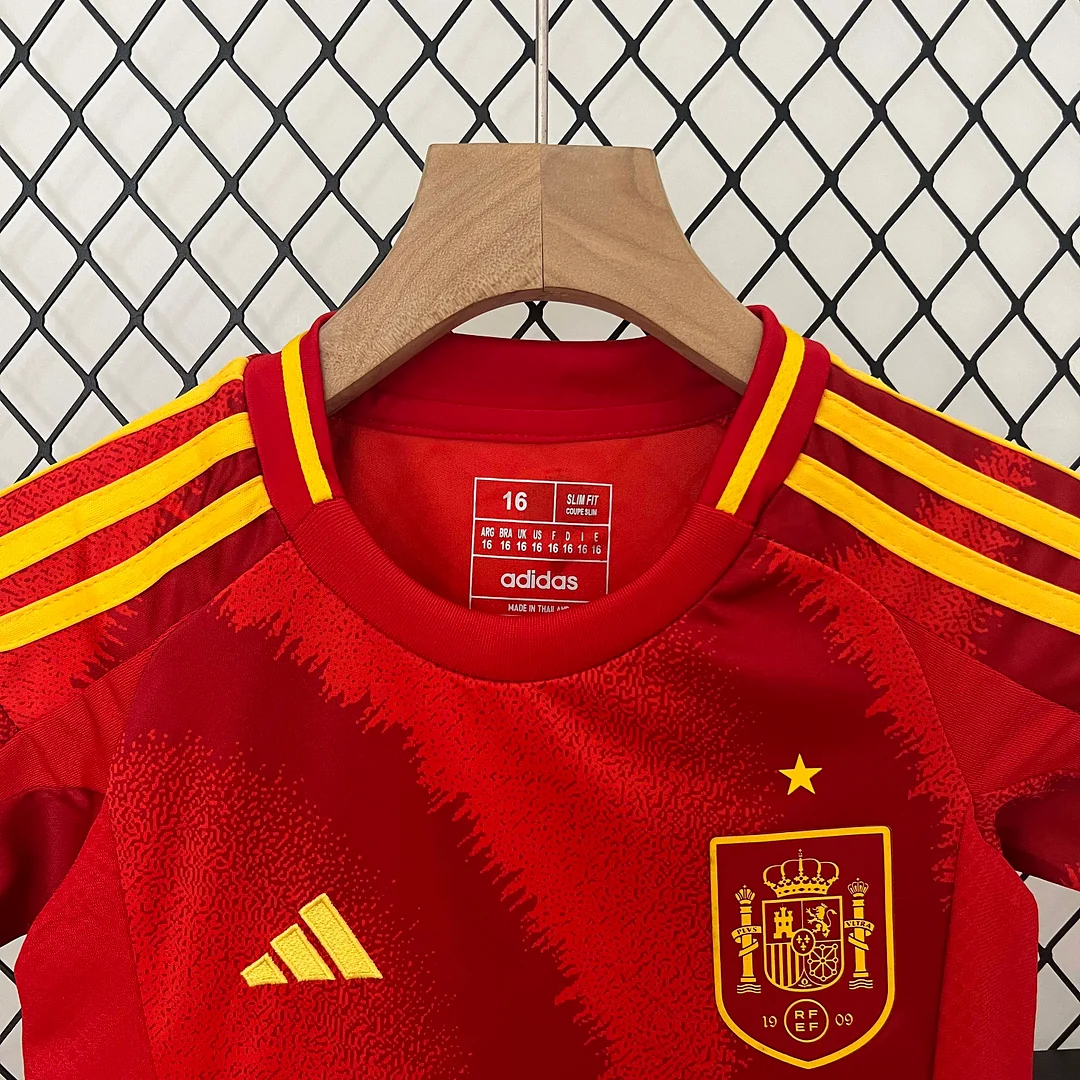2024 Spain Home Football Shirt 1:1 Thai Quality Kids Size - Image 3