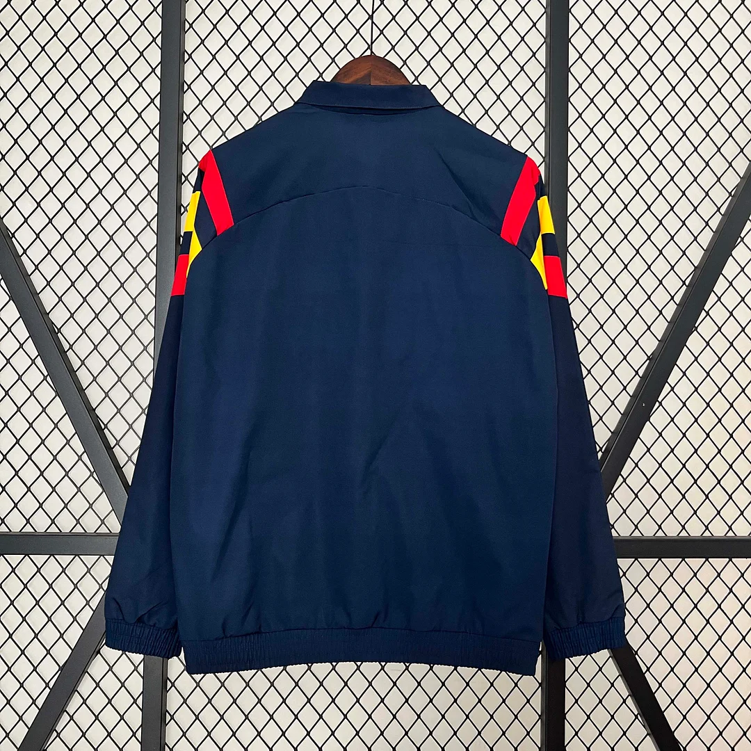 2024 Spain Windbreaker Navy blue Soccer Jersey 1:1 Thai Quality - Image 2