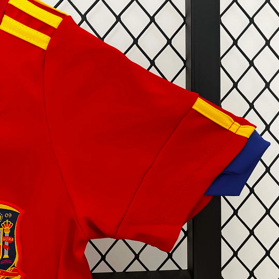 2010 Retro Spain Home Football Shirt 1:1 Thai Quality Kids Size - Image 7