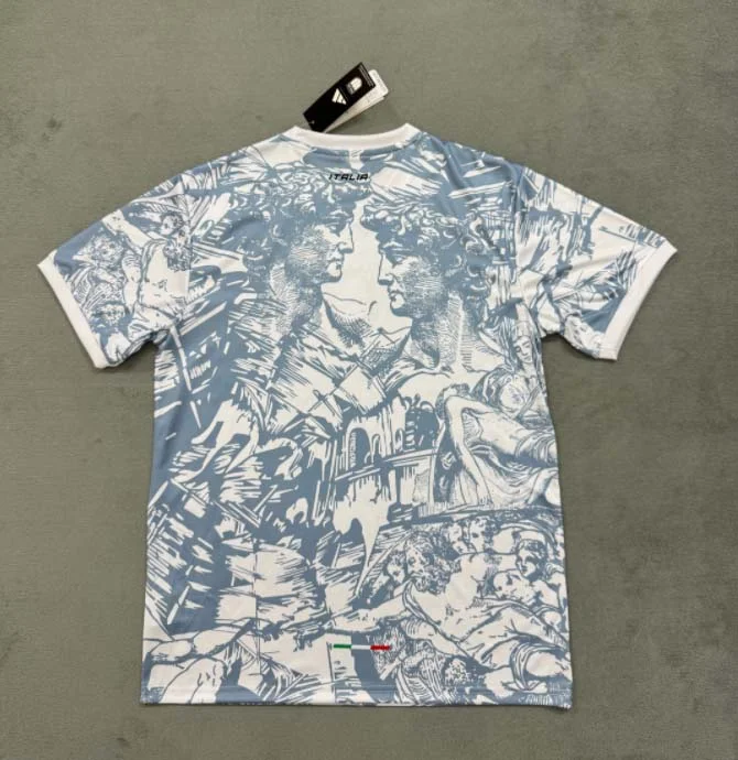 2025 Italy Training Wear Grey Football Shirt 1:1 Thai Quality - Image 2