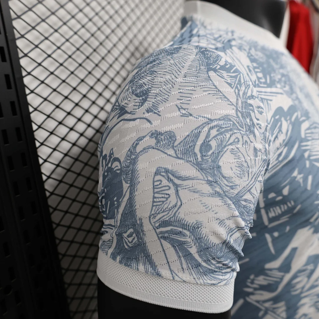 2025 Player Version Italy Training Wear Grey Football Shirt 1:1 Thai Quality - Image 3