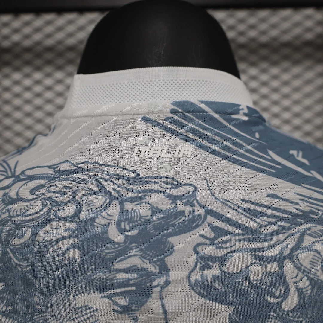 2025 Player Version Italy Training Wear Grey Football Shirt 1:1 Thai Quality - Image 7