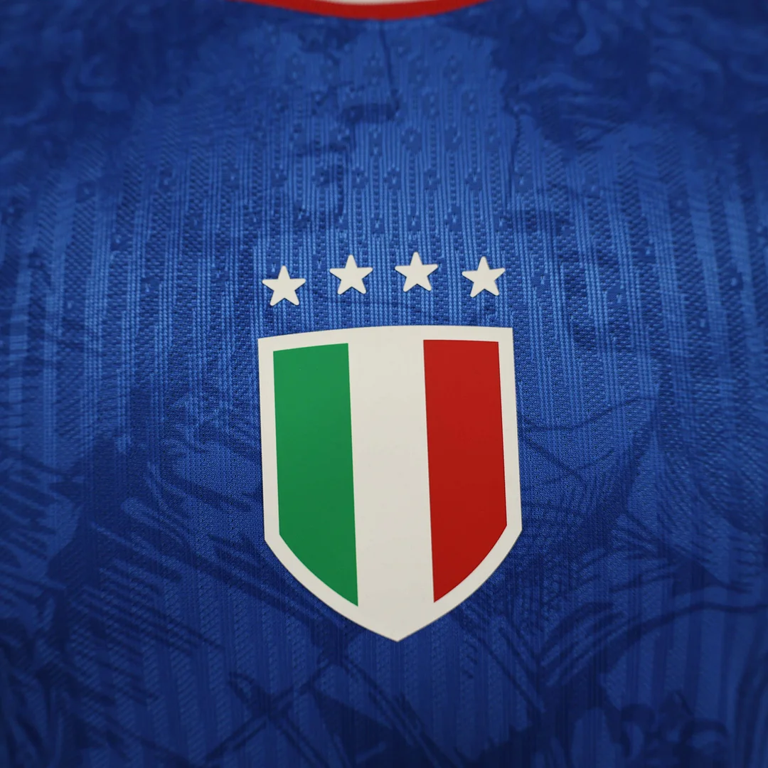 2025 Player Version Italy Training Wear Blue Football Shirt 1:1 Thai Quality - Image 5