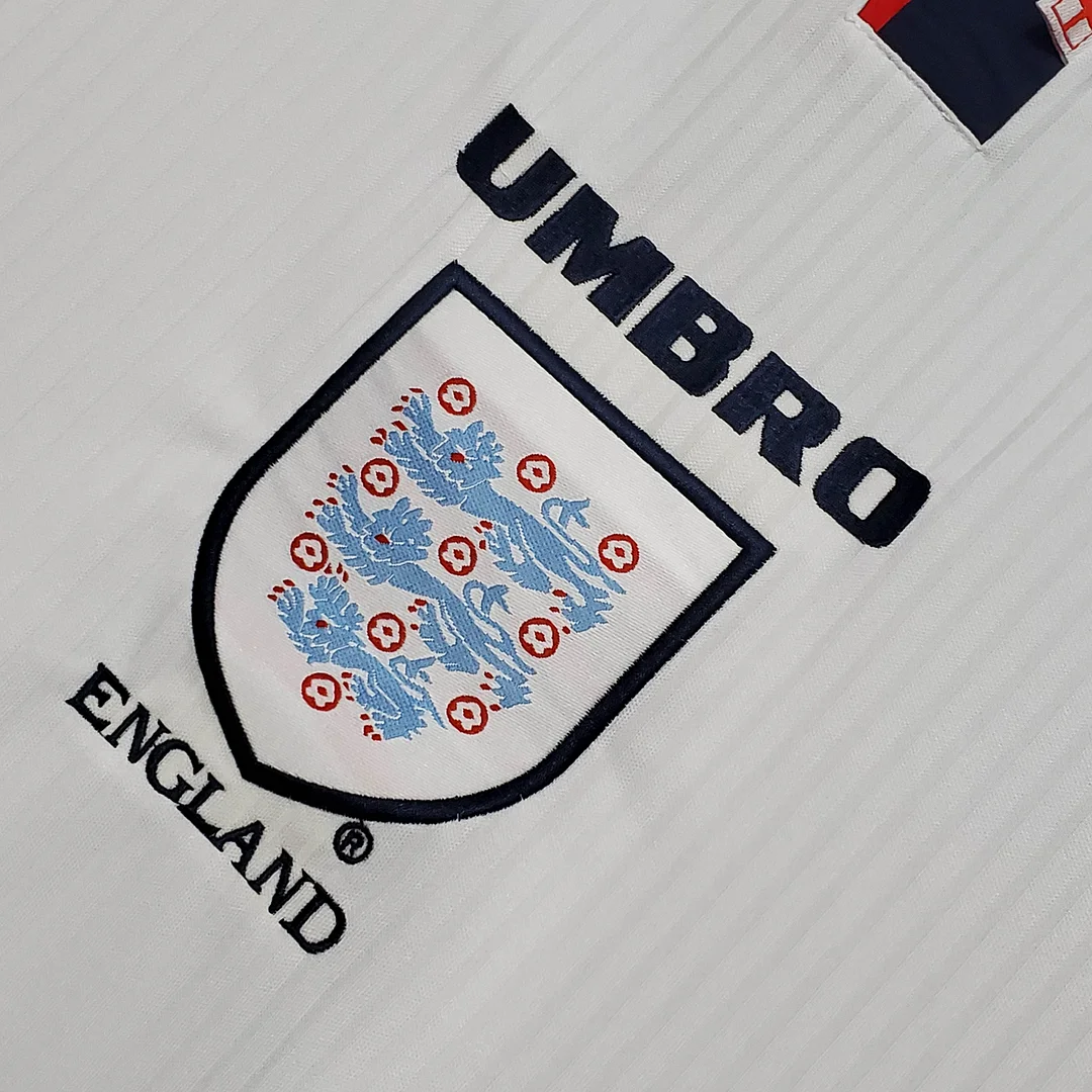 1998 Retro England Home Soccer Jersey - Image 4