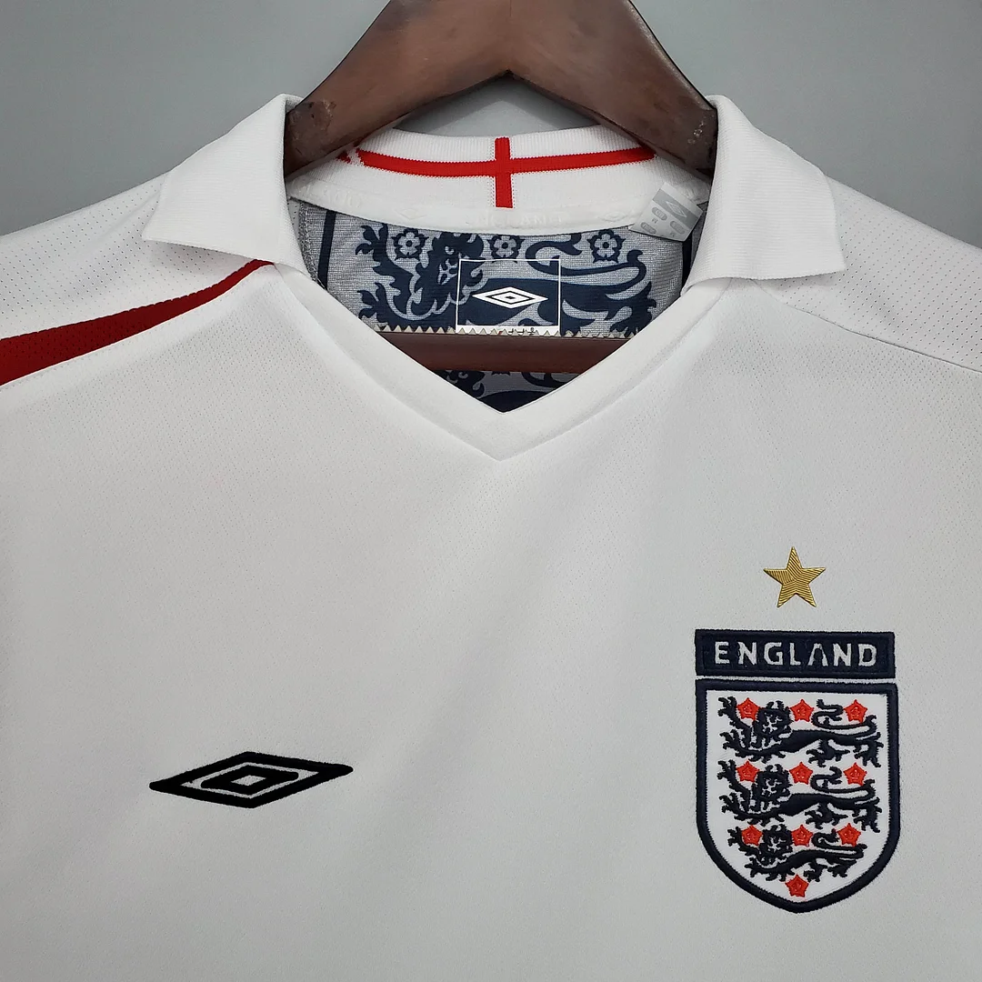2006 Retro England Home Soccer Jersey - Image 3