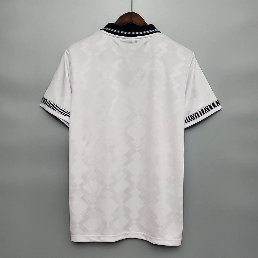 1990 Retro England Home Soccer Jersey - Image 2