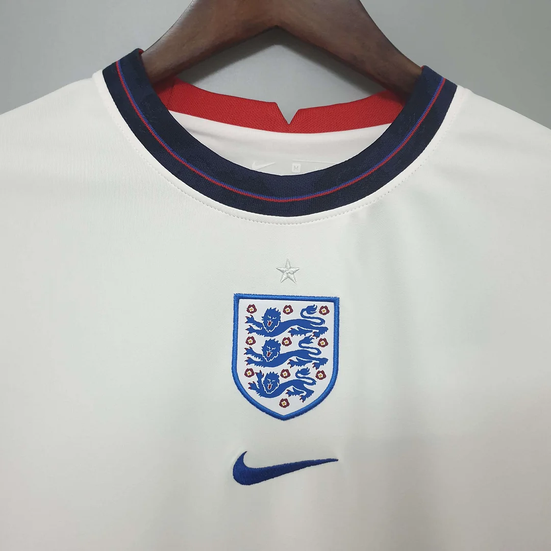 2020 England Soccer Jersey White Home - Image 3