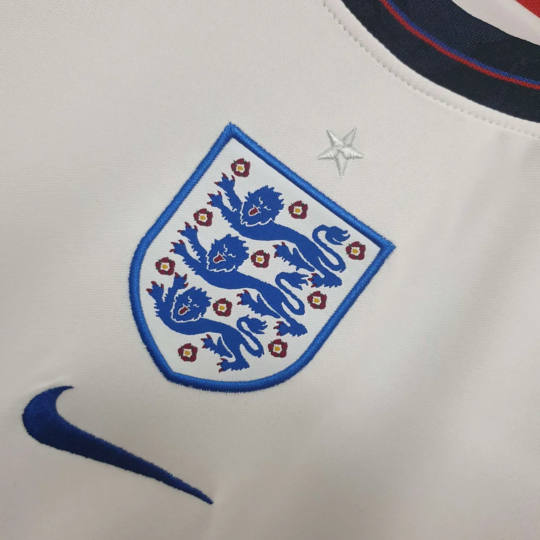 2020 England Soccer Jersey White Home - Image 4