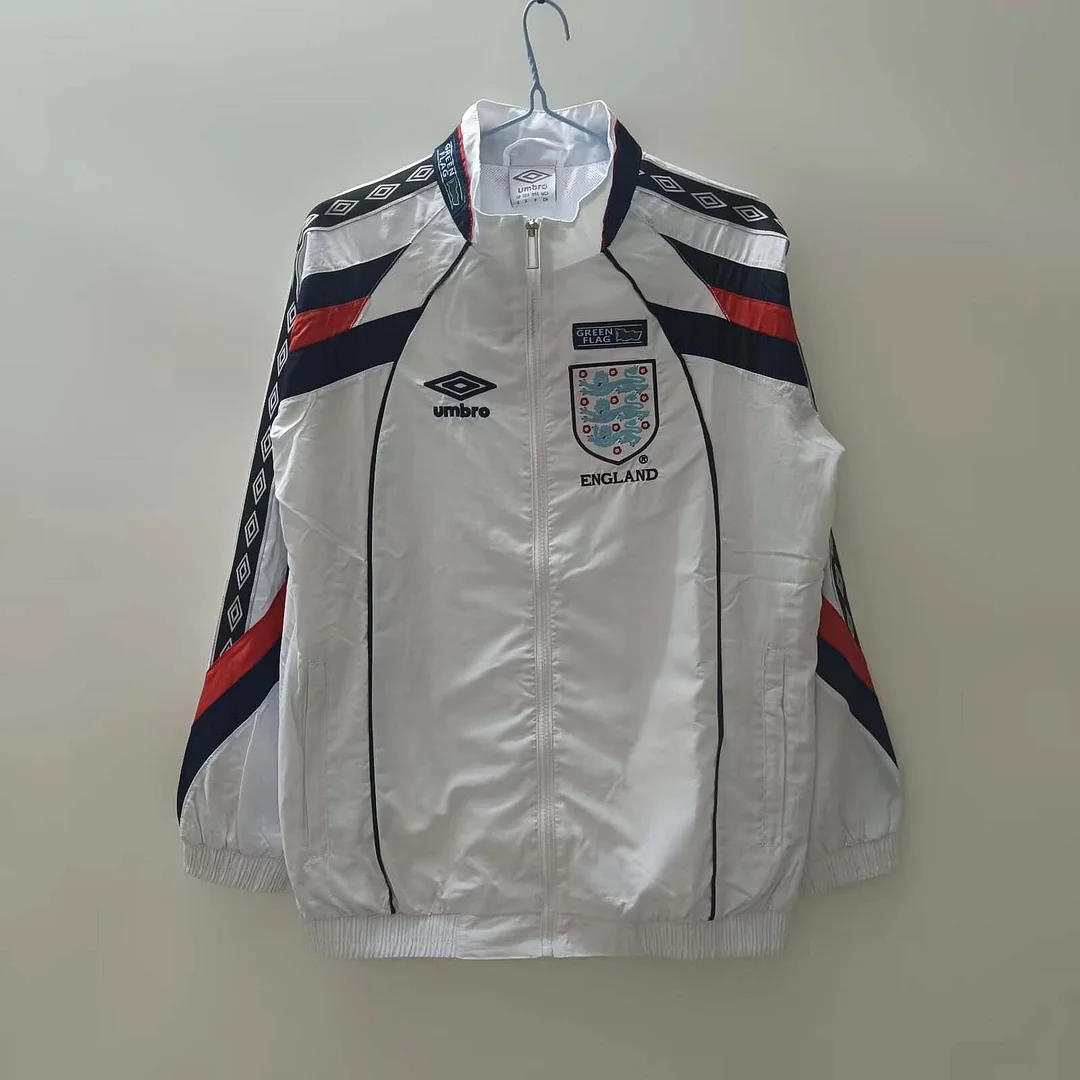 2024 England Windbreaker White Soccer Jersey 1:1 Thai Quality