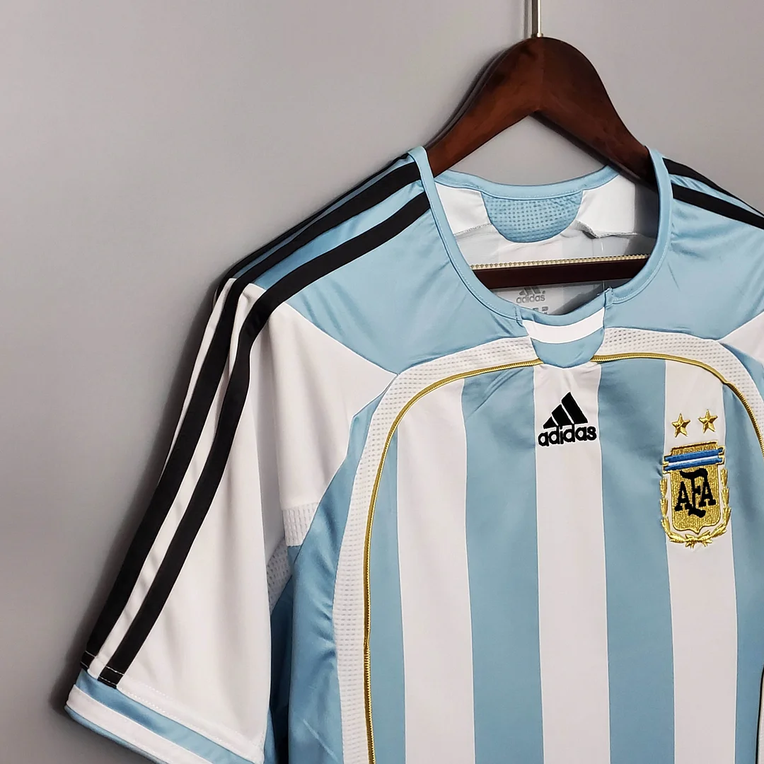 2006 Retro Argentina National Team Home Jersey - Image 4
