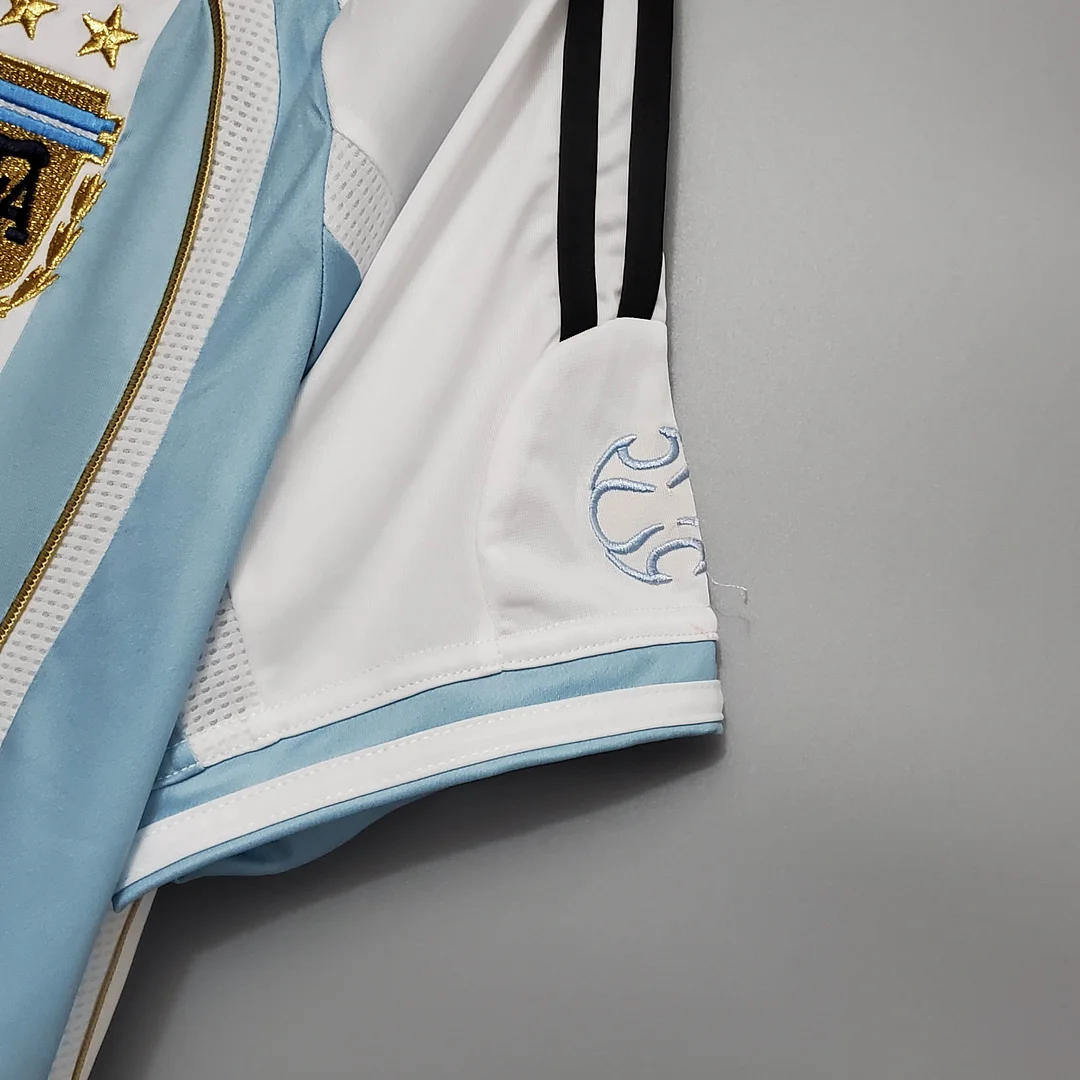 2006 Retro Argentina National Team Home Jersey - Image 7