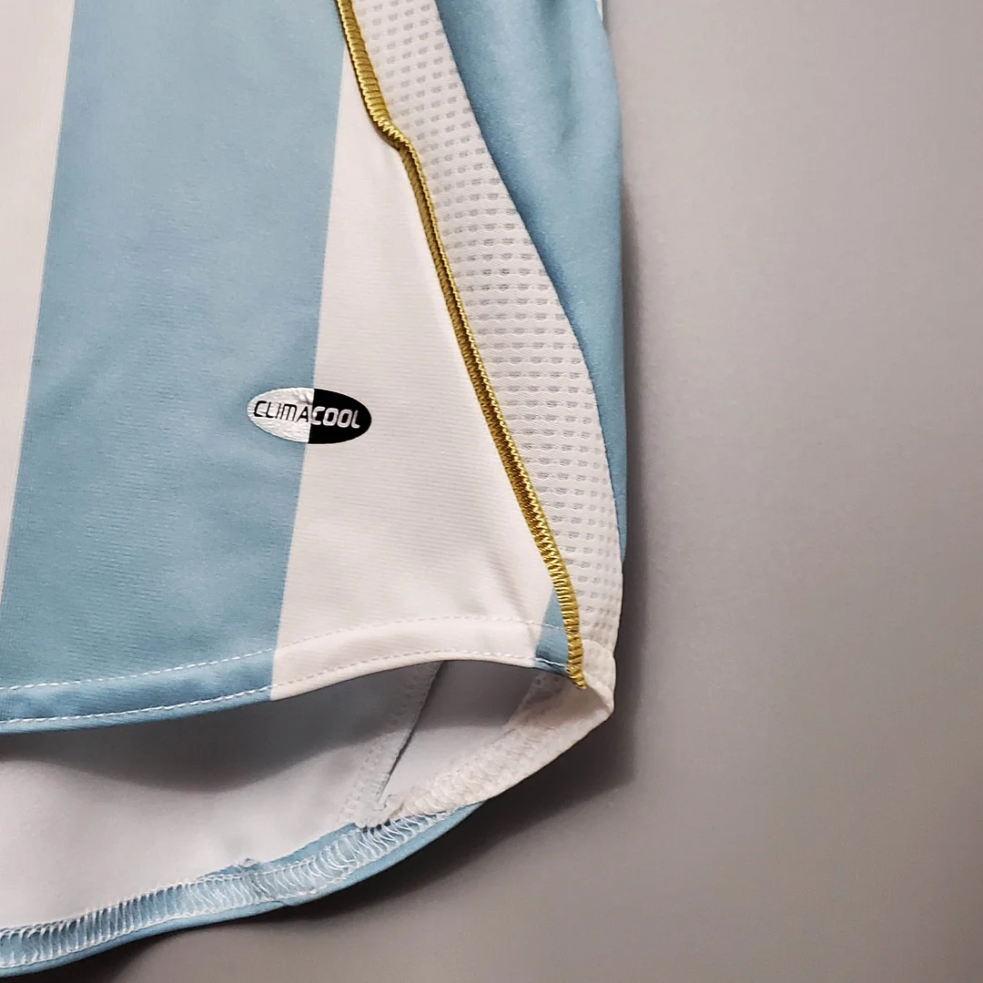 2006 Retro Argentina National Team Home Jersey - Image 9