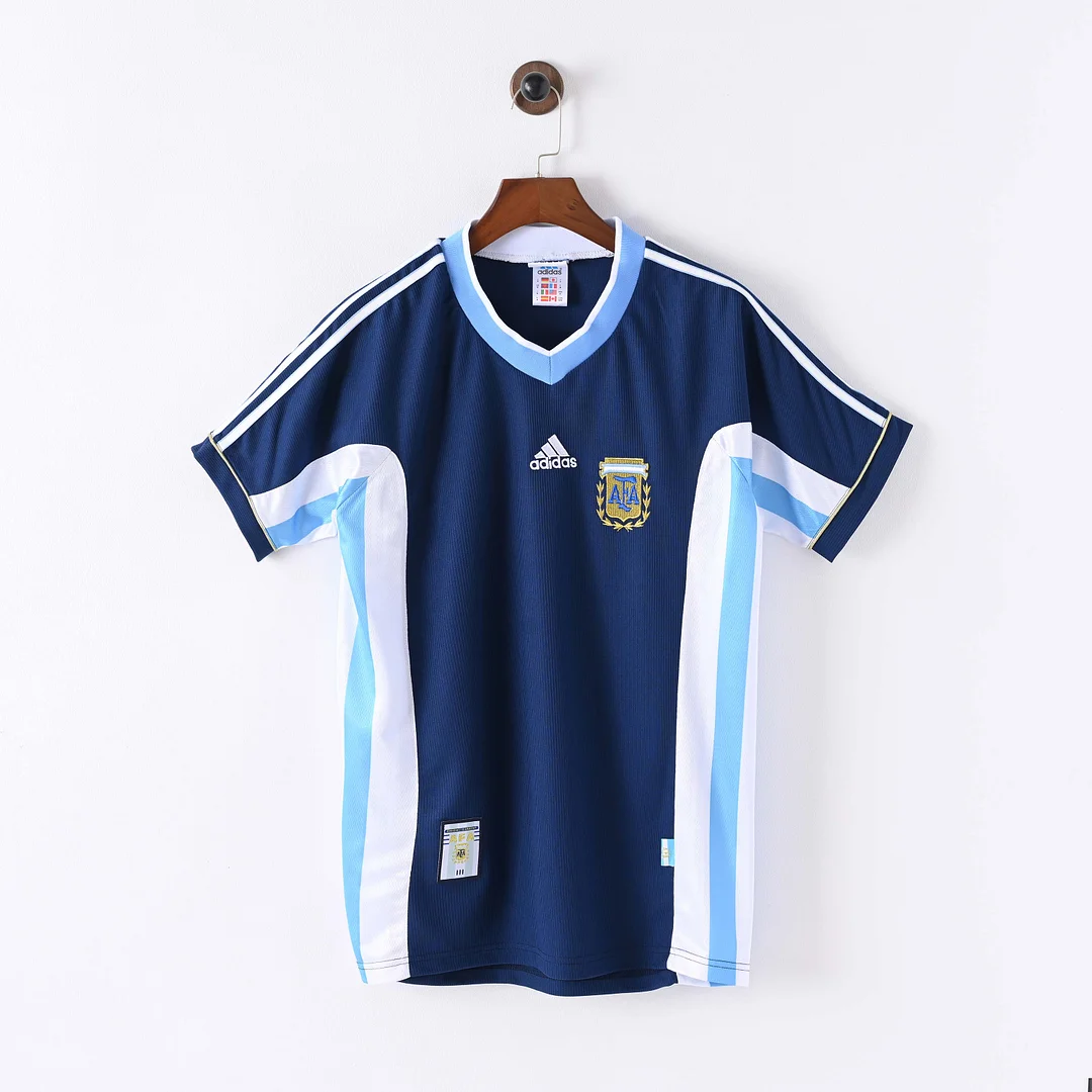 1998 Retro Argentina National Team Away Football Shirt 1:1 Thai Quality