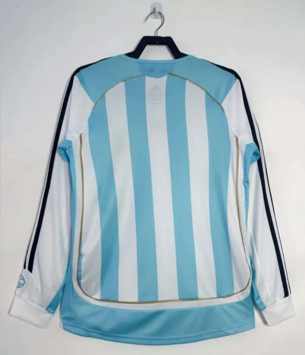 2006 Retro Long Sleeve Argentina National Team Home Football Shirt 1:1 Thai Quality - Image 2