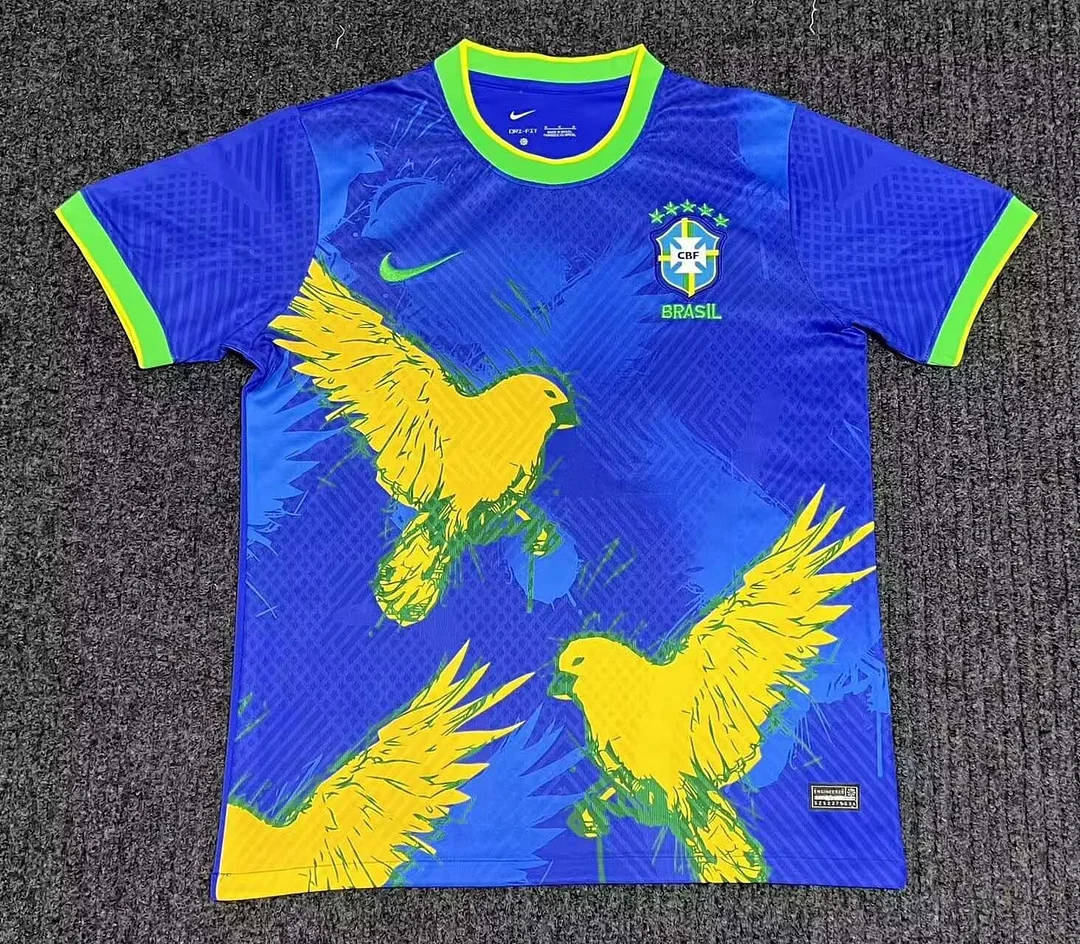 2025 Brazil Special Edition blue Football Shirt 1:1 Thai Quality