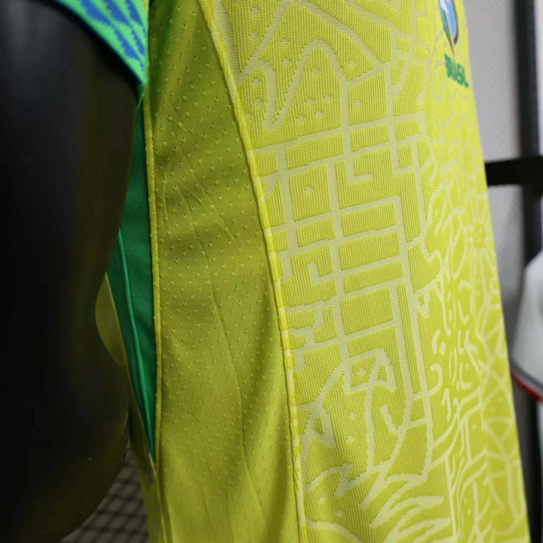 2024 Player Version Brazil Home Soccer Jersey - Image 4