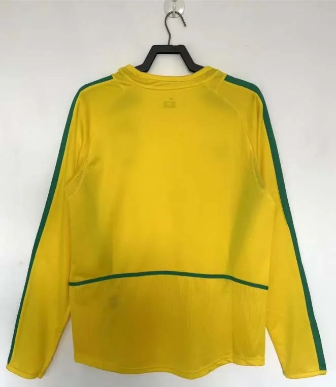 2002 Retro Long Sleeve Brazil Home Football Shirt 1:1 Thai Quality - Image 2