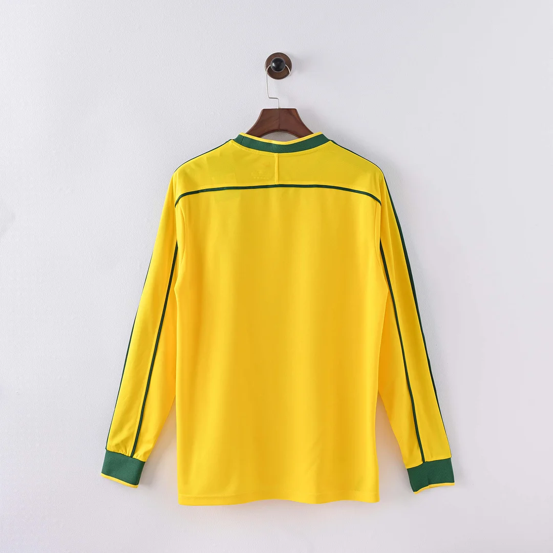 1998 Retro Long Sleeve Brazil Home Football Shirt 1:1 Thai Quality - Image 2