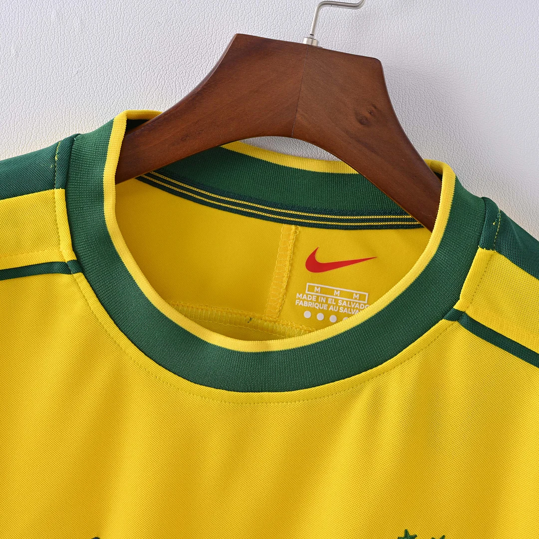 1998 Retro Long Sleeve Brazil Home Football Shirt 1:1 Thai Quality - Image 3