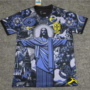 2024 Brazil Special Edition Jesus Blue and gray Football Shirt 1:1 Thai Quality