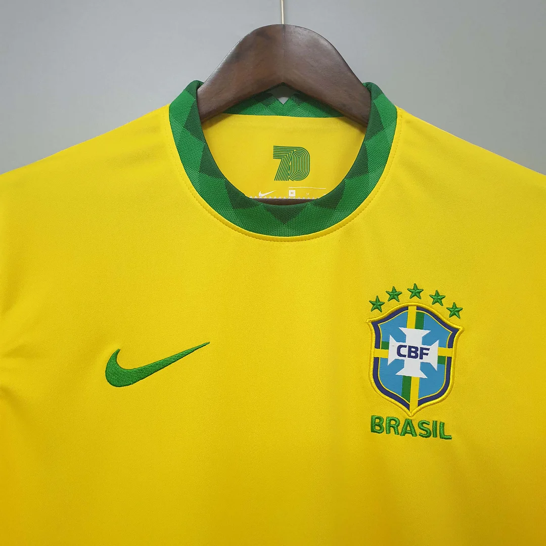 2020 Retro Brazil Home Football Shirt 1:1 Thai Quality - Image 3