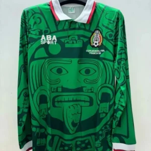 1998 Retro Long Sleeve Mexico Home Football Shirt 1:1 Thai Quality