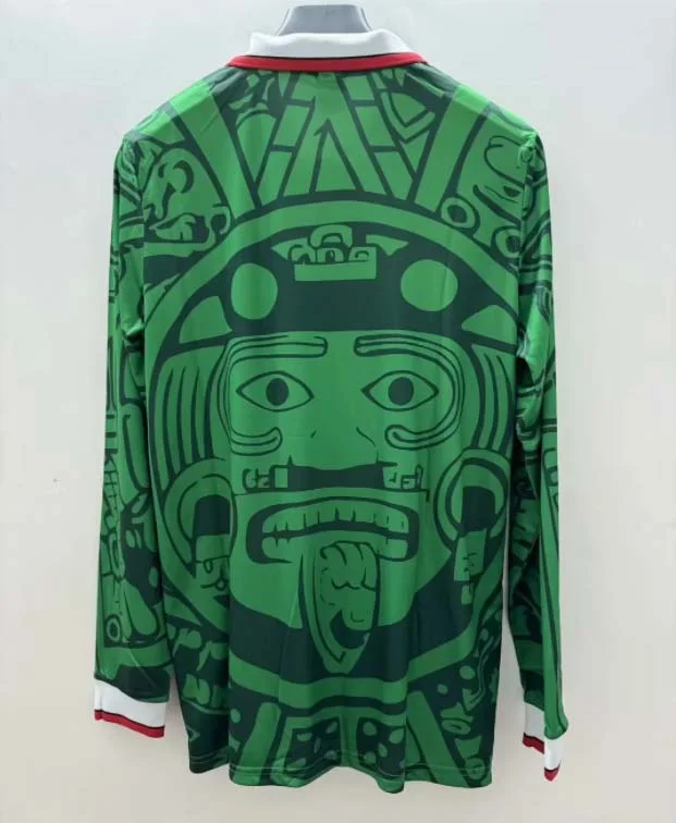 1998 Retro Long Sleeve Mexico Home Football Shirt 1:1 Thai Quality - Image 2