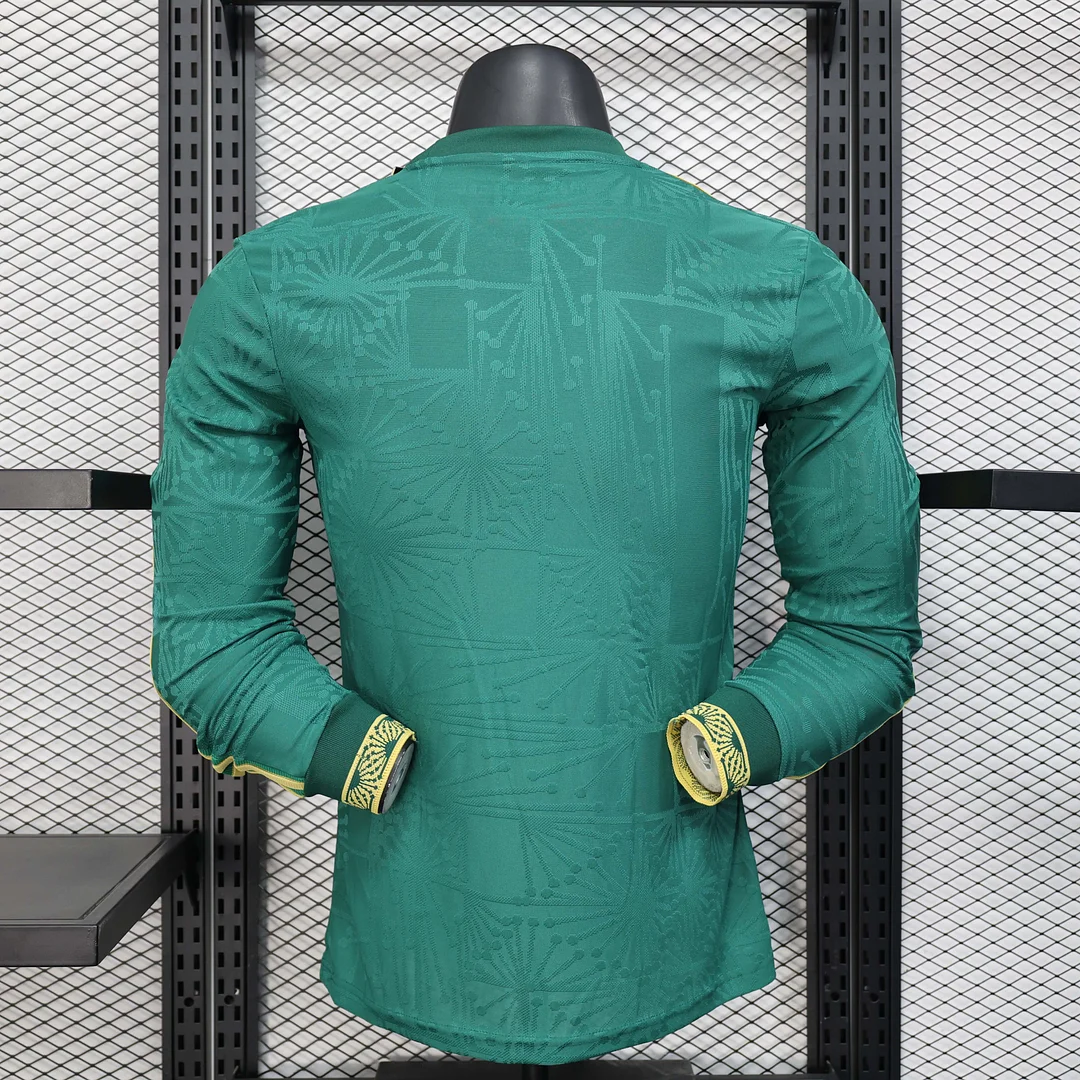 2025 Long Sleeve Player Version Mexico National Gold cup Version Green Football Shirt 1:1 Thai Quality - Image 2