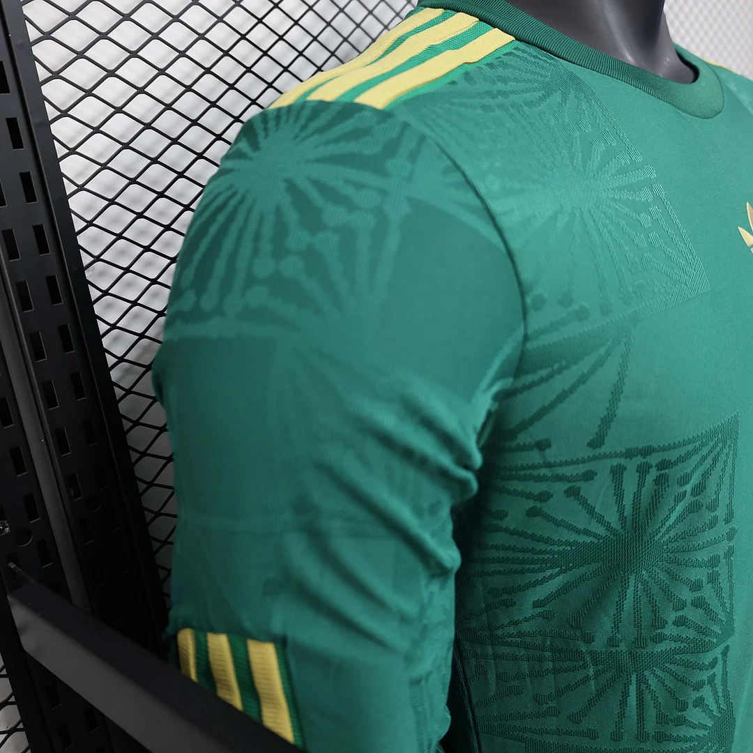 2025 Long Sleeve Player Version Mexico National Gold cup Version Green Football Shirt 1:1 Thai Quality - Image 3